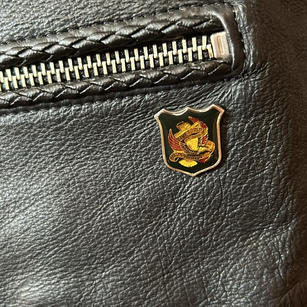 Upcycled Harley Davidson Leather Vest S - Picture 5 of 8